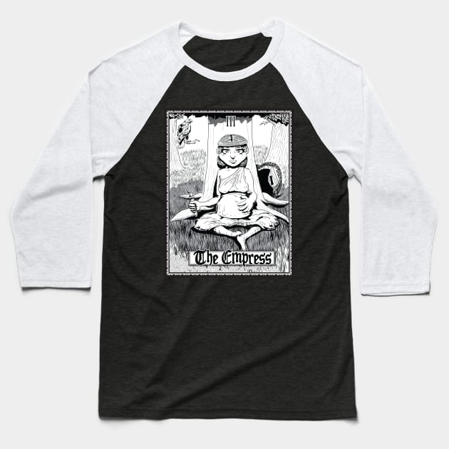 The Empress Tarot Card Baseball T-Shirt by BunnyMaelstrom